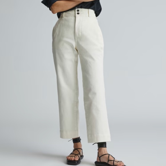 Everlane The Organic Straight-Leg Pant Bone - Picture 2 of 5